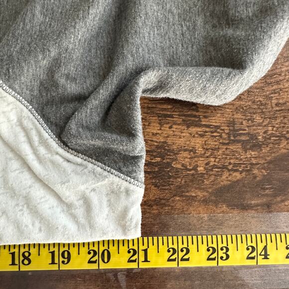 Aeropostale Baseball Tee Shirt Large White Gray Lightweight Boxy Tee Semi Sheer - Picture 3 of 9